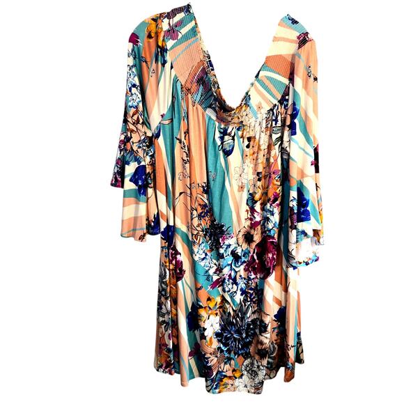 Kate & Mallory Women's 2X Sleeve Maxi BOHO Shirt Top Blouse Miss 18W 20W XXL 2XL - Picture 4 of 5